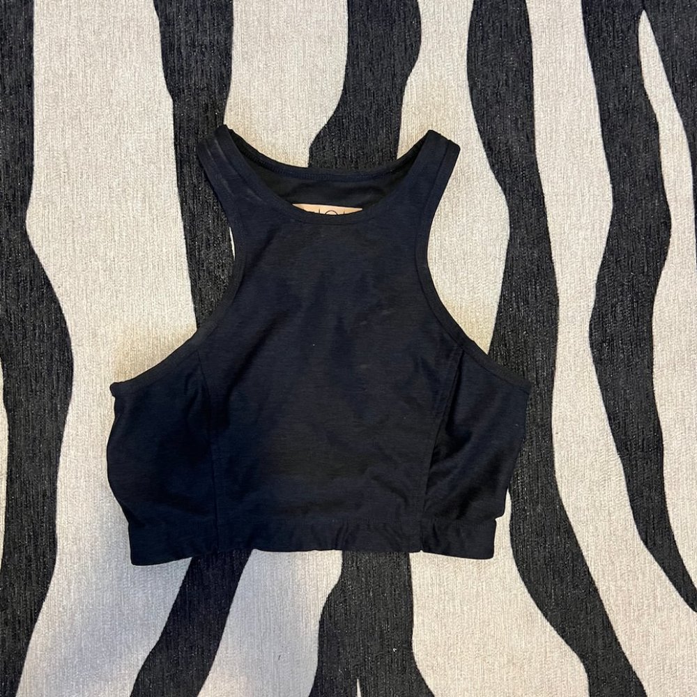 Outdoor Voices Athena Crop Top in Black